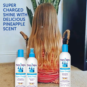 Fairy Tales child with smooth detangled hair after use