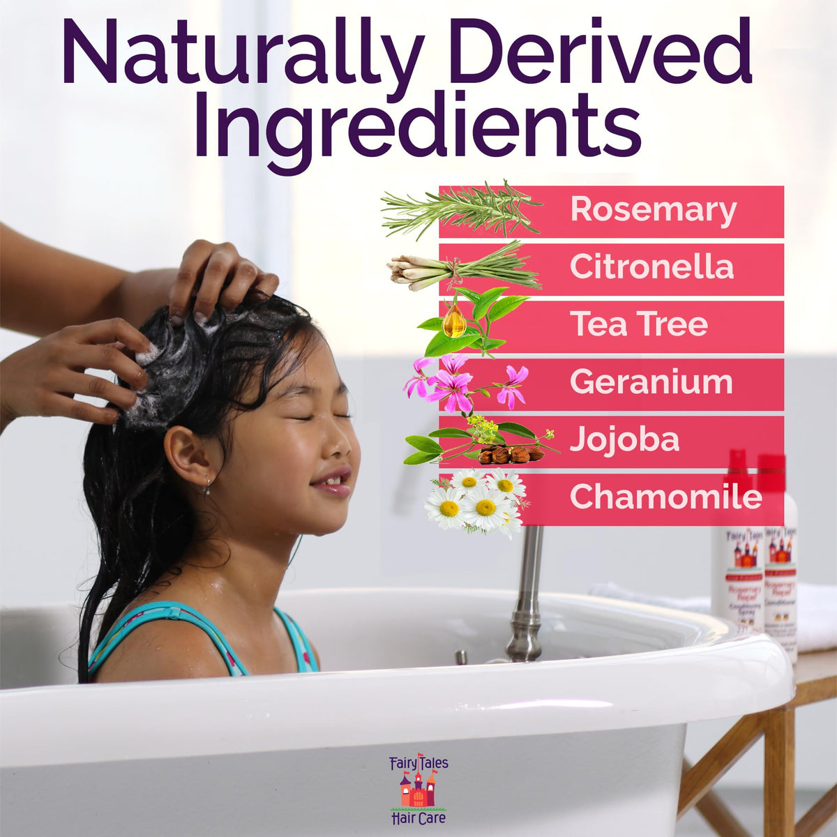 Fairy Tales conditioner texture on hand demonstrating creamy slip for detangling