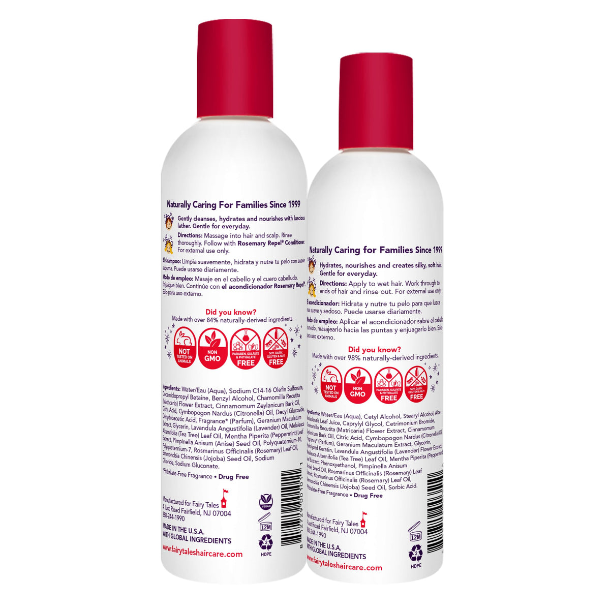 Fairy Tales shampoo lather close-up demonstrating gentle, sulfate-free cleansing