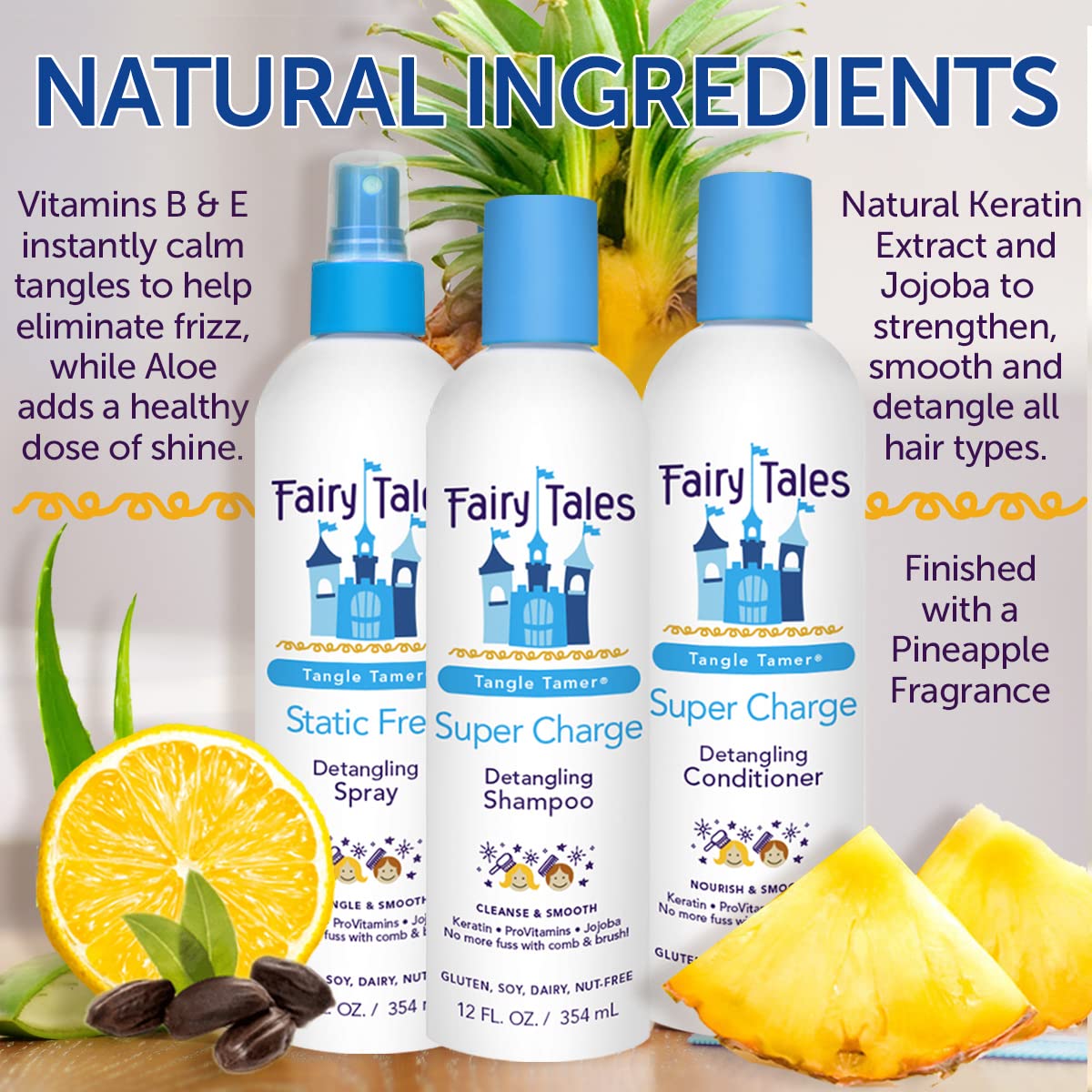 Fairy Tales two 32 oz bottles side-by-side to show large size