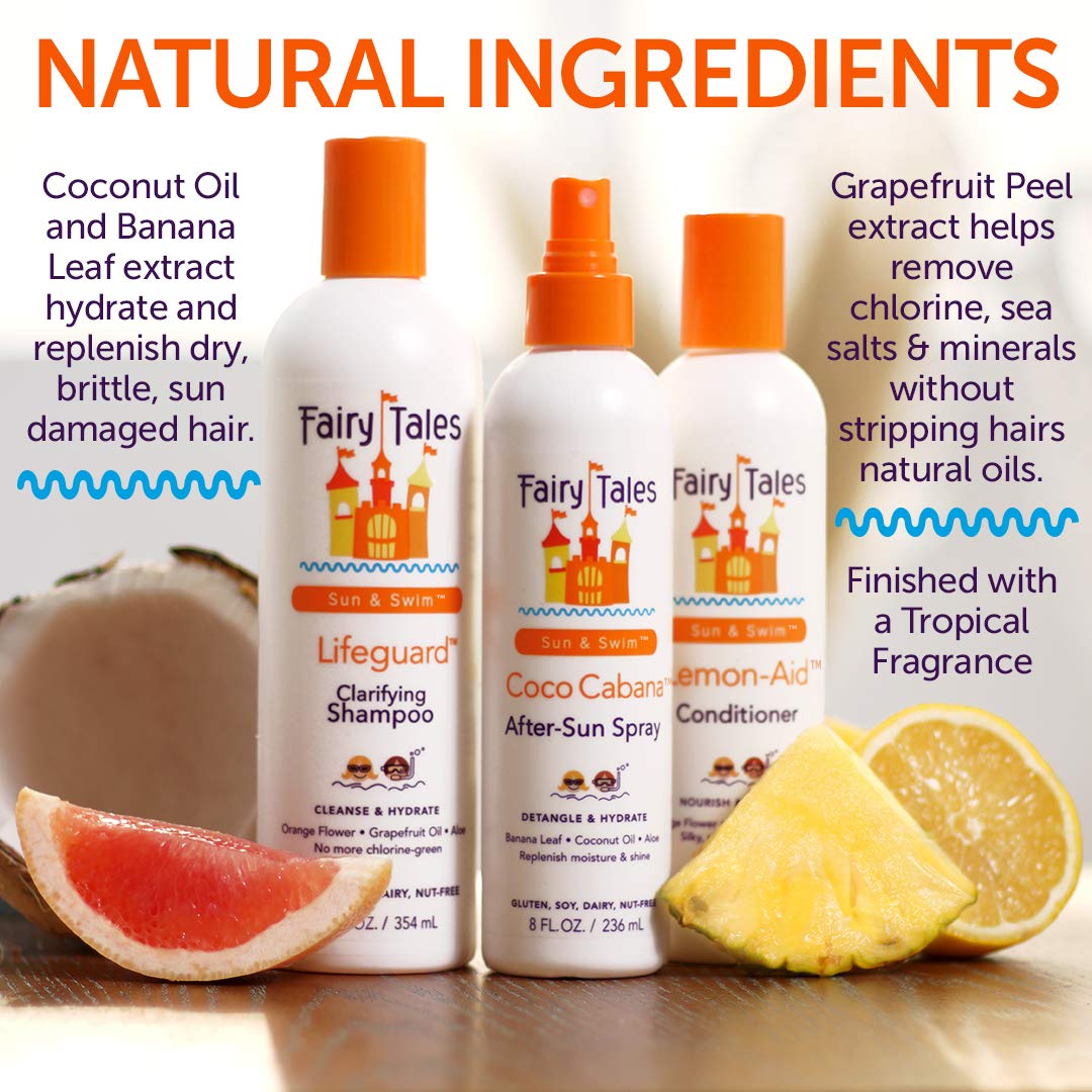 Fairy Tales botanical extracts flat lay showcases natural moisturizing benefits