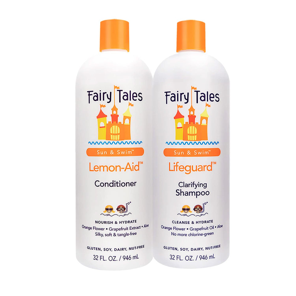 Fairy Tales front packaging showing duo bottles and citrus scent benefit