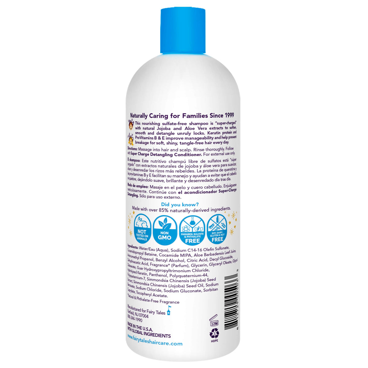 Fairy Tales pump dispense demonstrating controlled shampoo application benefit