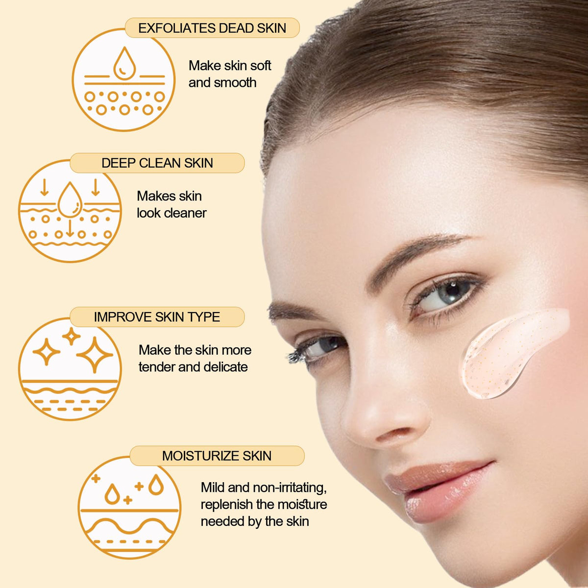 FAIRYTALESPACE application on face demonstrating easy deep clean