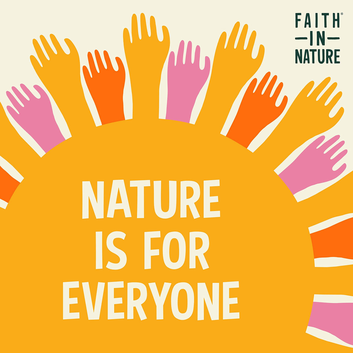 Faith in Nature 13.5 fl oz bottle beside common items showing size and value