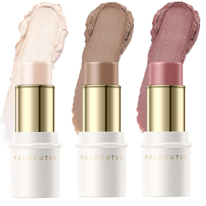 Falocutus front packaging showing three contour sticks and benefits