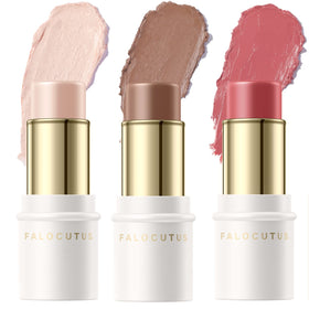 Falocutus front packaging showing three contour sticks and benefit portability