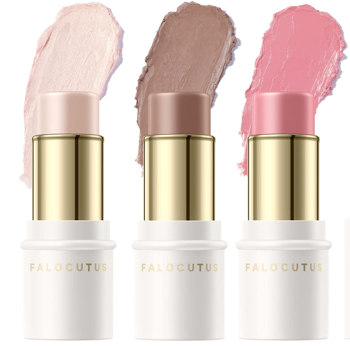 Falocutus front packaging showing the three-stick contour kit and easy portability