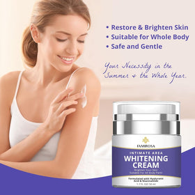 FAMIROSA cream placed on bathroom shelf in lifestyle scene suggesting seamless daily use
