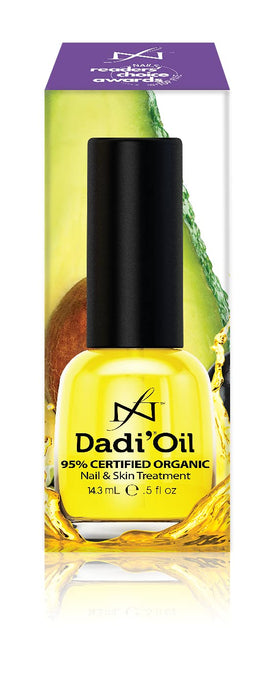 Famous Names Dadi being applied to cuticles, demonstrating quick absorption and hydration