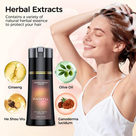 Famyu product staged in bathroom showing at-home salon convenience benefit