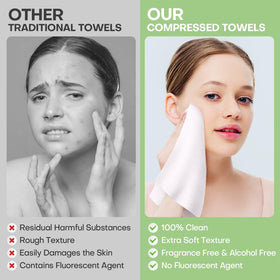 Fancyou towel tablets inside backpack illustrating travel-ready hygiene relief