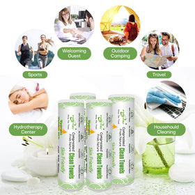 Fancyou towel being used on face to remove sweat and refresh skin quickly