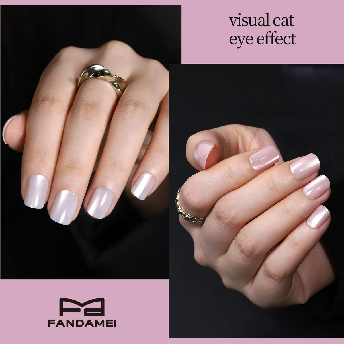 Fandamei French tip nails arranged to show classic elegant contrast and wearability