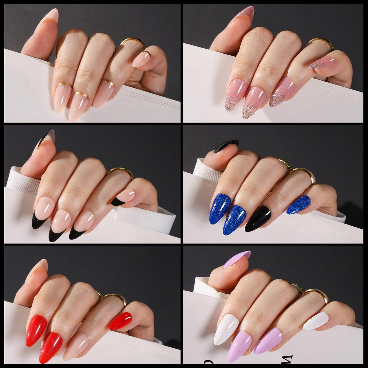 Fandamei press-on nails applied on hand demonstrating a natural polished look