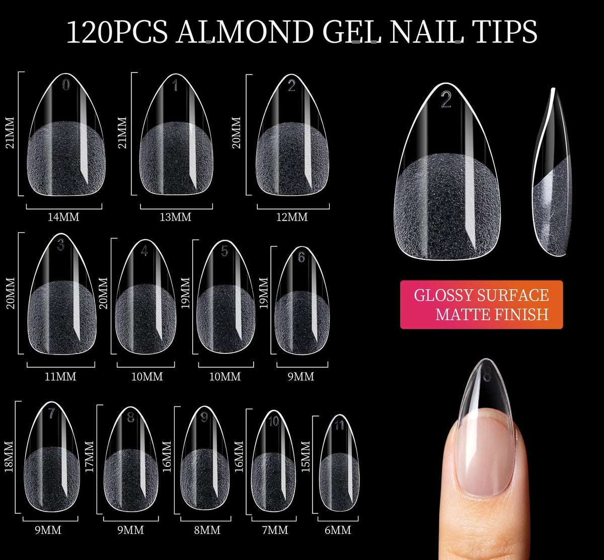 Fandamei lifestyle shot of finished almond nails for wearable style
