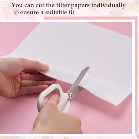 Fanfanwin sheets being cut to size showing adaptability for various collector models