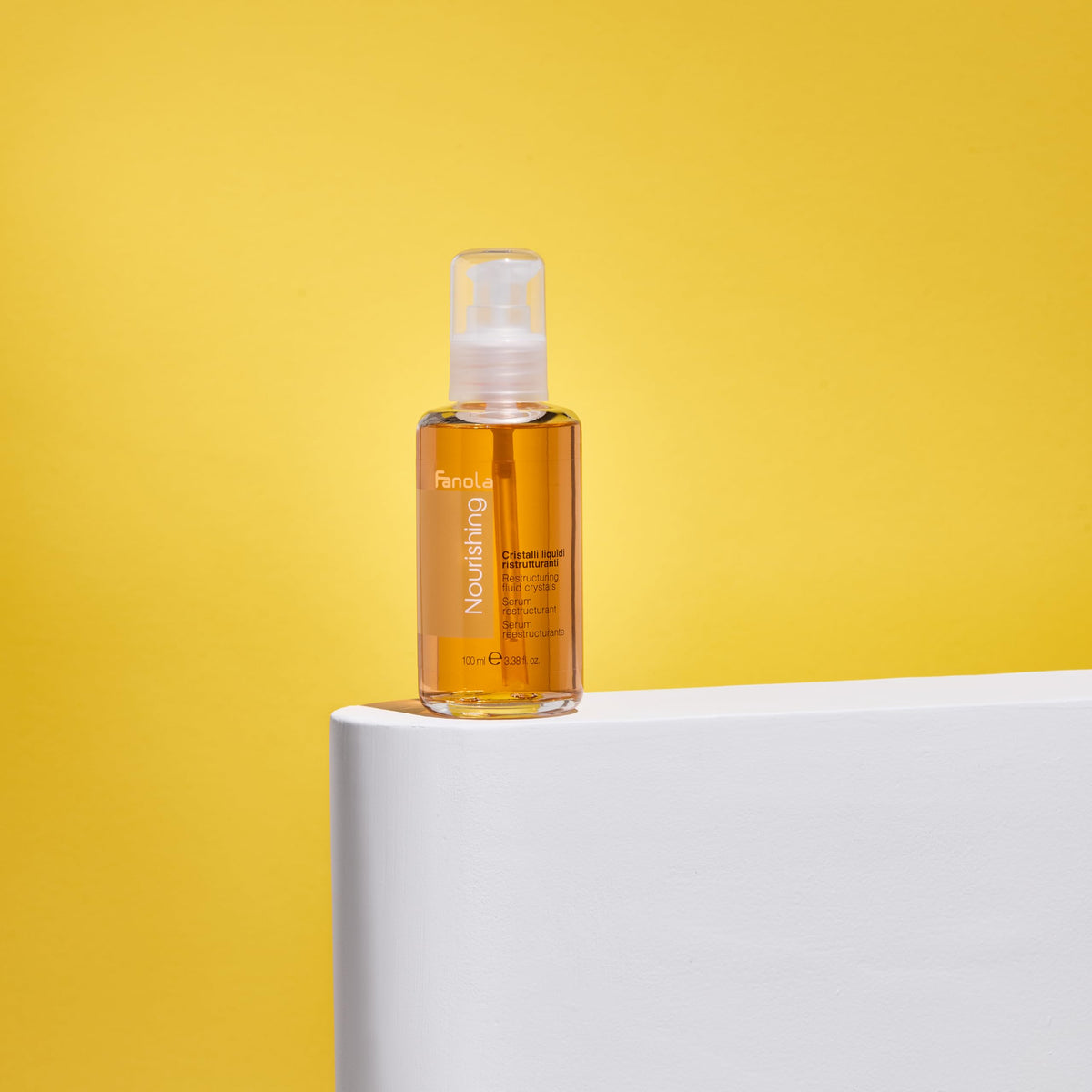 Fanola applied to wet hair to detangle and reduce frizz