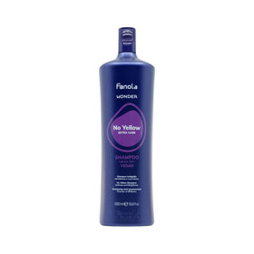 Fanola No Yellow front bottle showing label and purple tone benefits