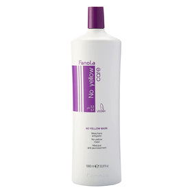 Fanola no yellow mask front packaging shows 1000ml professional size benefit long-lasting supply