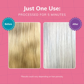 Fanola No Yellow shampoo lather on palm demonstrating pigment-rich cleansing