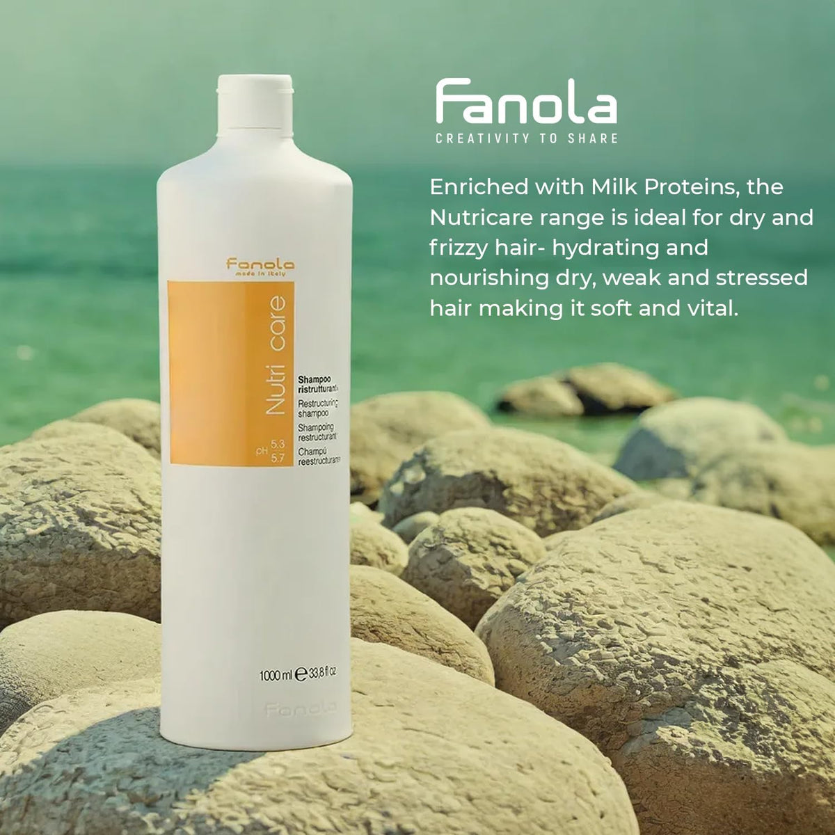 Salon scene with Fanola on counter, suggesting professional-quality results at home