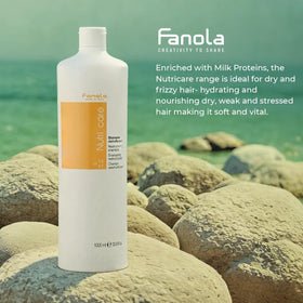 Salon scene with Fanola on counter, suggesting professional-quality results at home