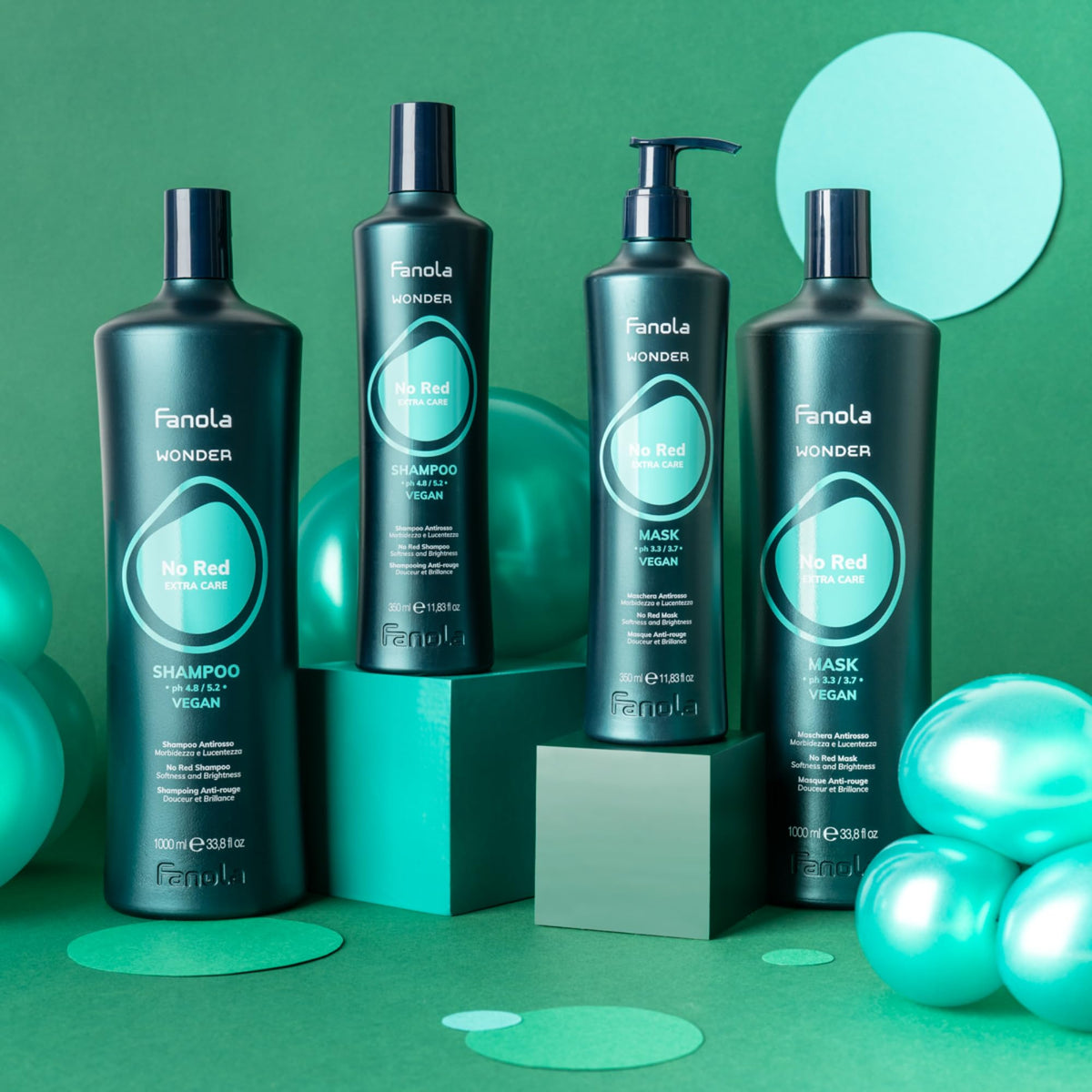 Fanola shampoo in bathroom setting suggesting everyday at-home use