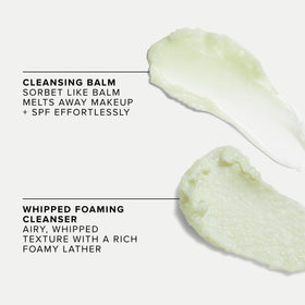 Farmacy Green Clean balm smooth texture close-up demonstrating melting makeup removal benefit