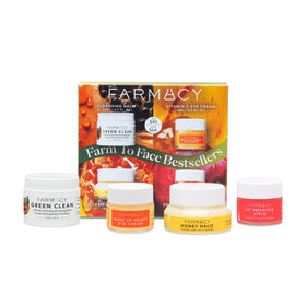 Farmacy front packaging travel set showing four products and convenience