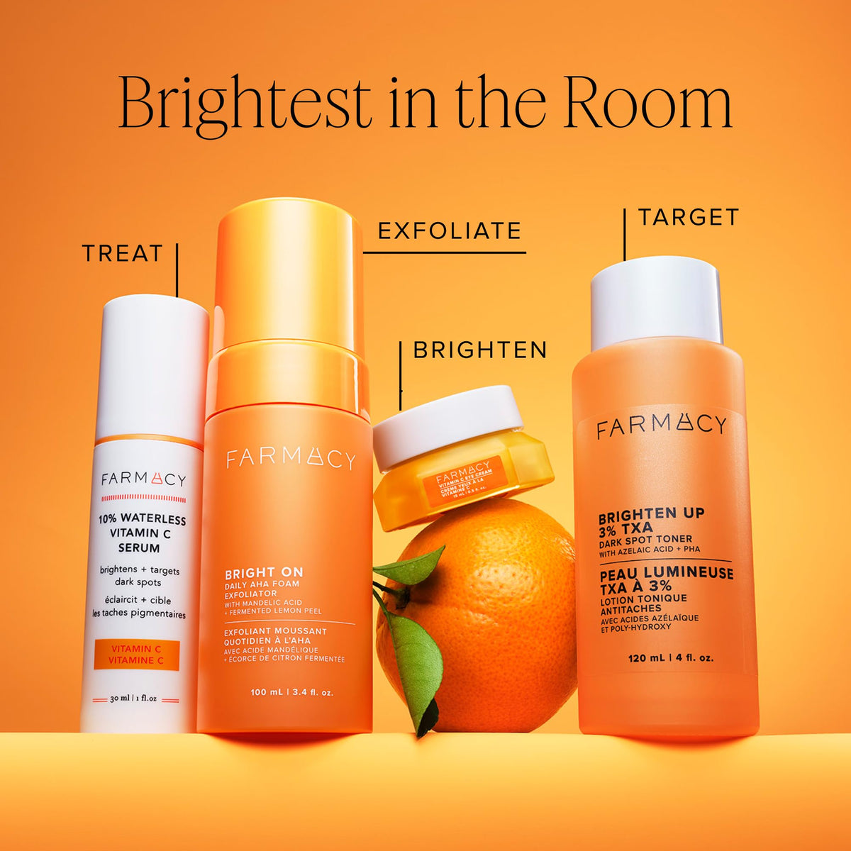 Farmacy paired with moisturizer and SPF showing recommended follow-up for sun protection