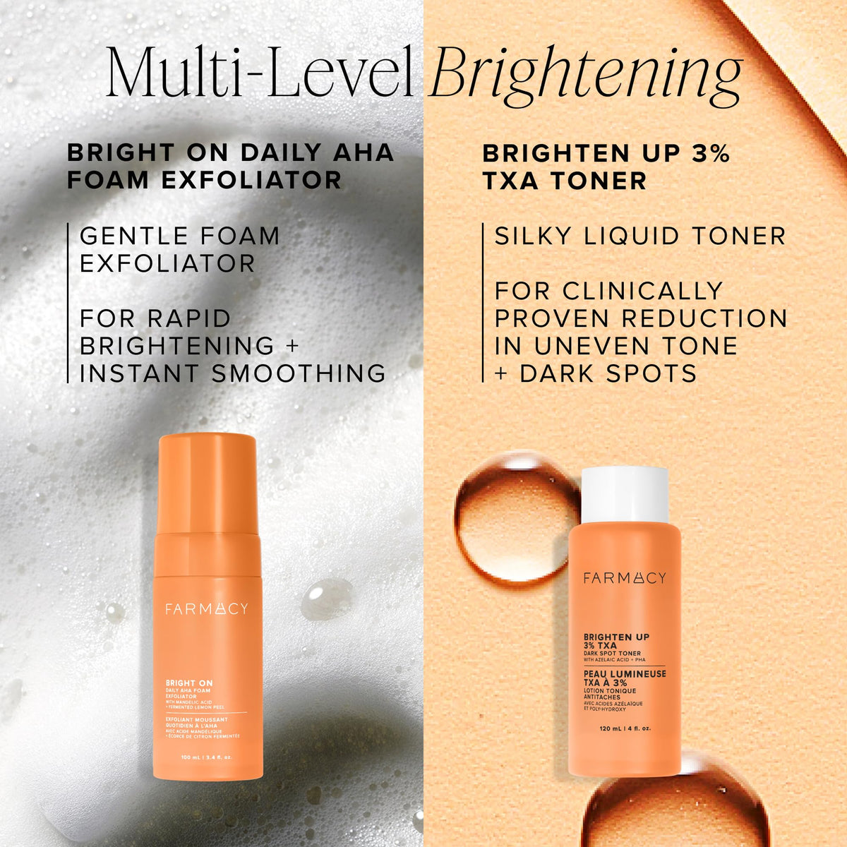 Farmacy lifestyle image of after-rinse skin showing smoother, brighter complexion benefit