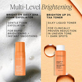 Farmacy lifestyle image of after-rinse skin showing smoother, brighter complexion benefit