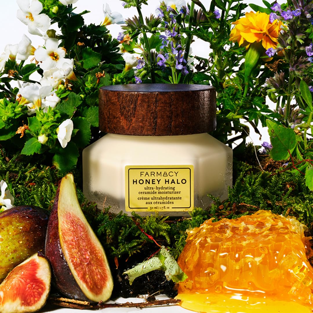 Farmacy buckwheat honey ingredient bowl illustrating antioxidant moisture