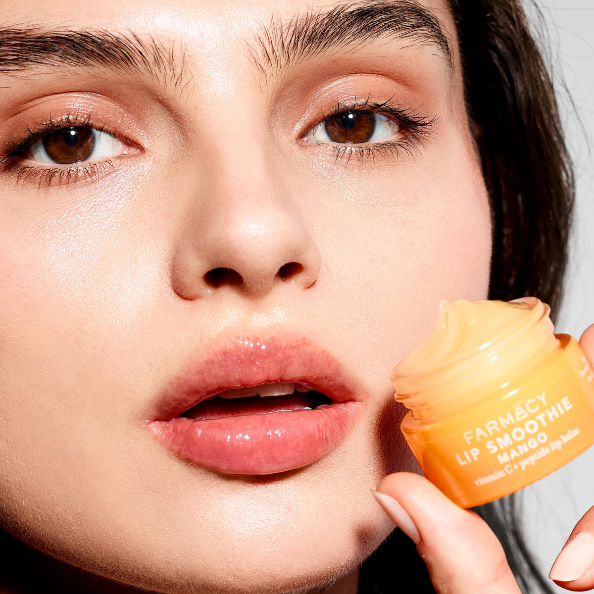 Farmacy close-up of balm surface showing peptide texture for smoothing benefit