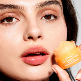 Farmacy close-up of balm surface showing peptide texture for smoothing benefit