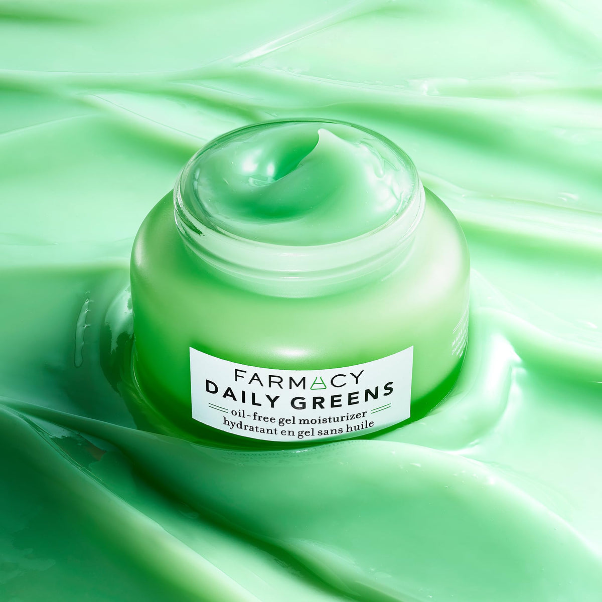 Farmacy gel texture close-up demonstrating lightweight hydration