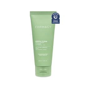 Farmacy cleanser front packaging showing bottle and branding with clean design