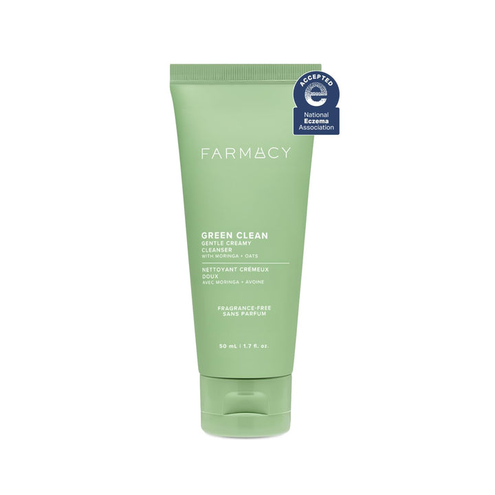 Farmacy cleanser front packaging showing bottle and branding with clean design