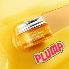 Farmacy gloss applied on lips close-up showcasing high-shine smoothing effect