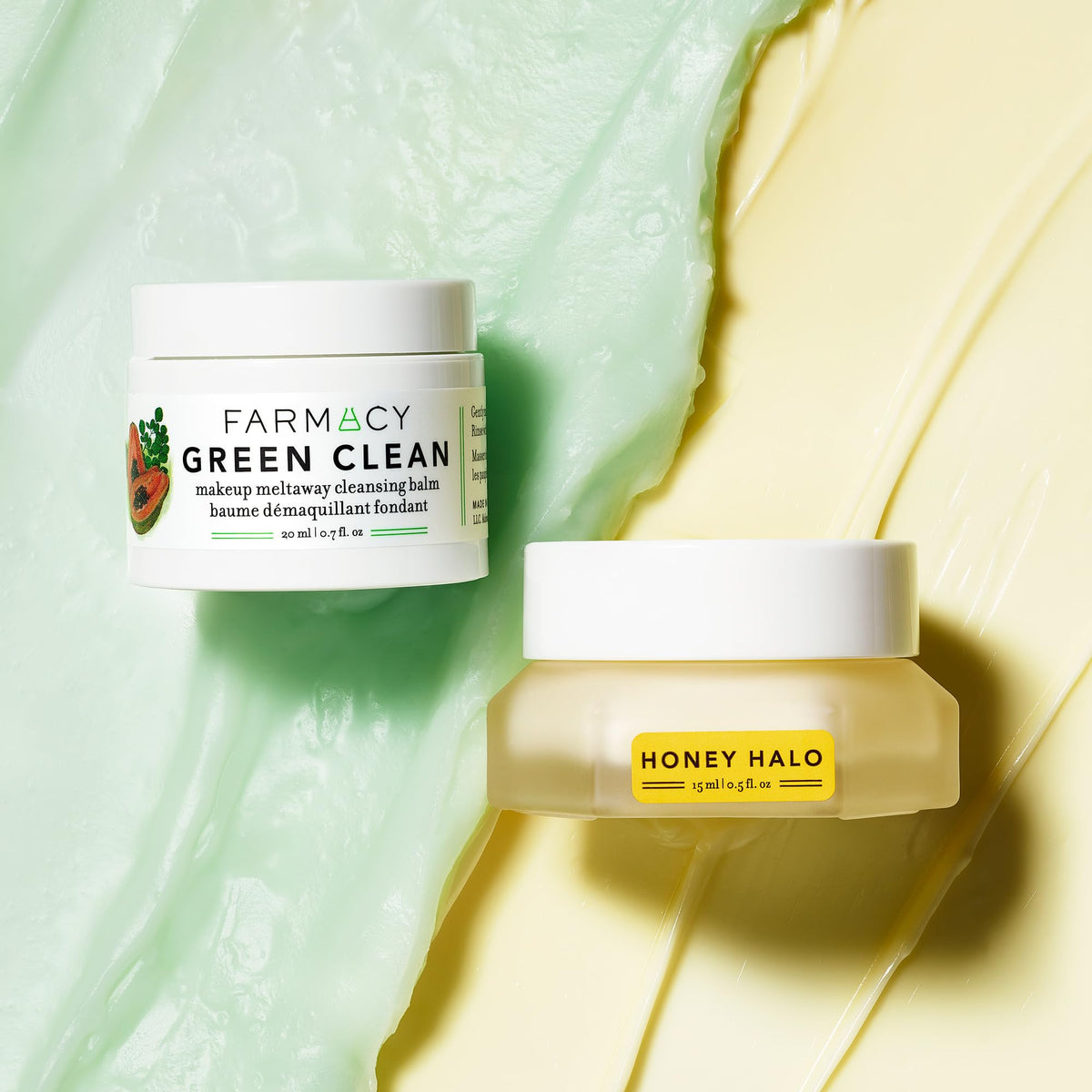 Farmacy Green Clean balm texture close-up melting to oil for effective cleansing