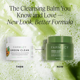 Farmacy close-up of balm texture highlighting smooth, non-greasy consistency and comfort
