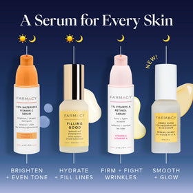 Clear view of product label ingredients, Farmacy highlighting transparency and active benefits