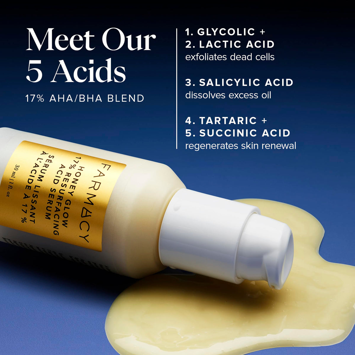 30ml bottle next to ruler for scale, Farmacy demonstrating compact travel-friendly benefit