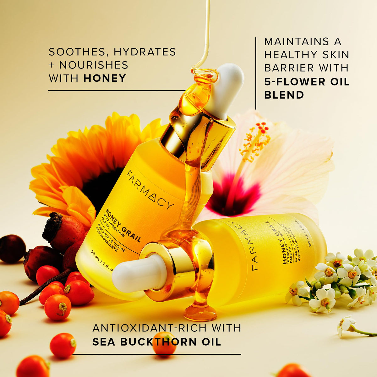 Farmacy Honey Grail hand application illustrating quick absorption and skin nourishment