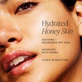 Farmacy Honey Grail texture pool demonstrating lightweight absorption and dewy finish