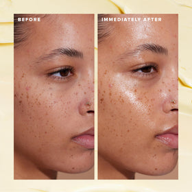 Farmacy Honey Halo moisturizer cream texture showing lightweight hydration
