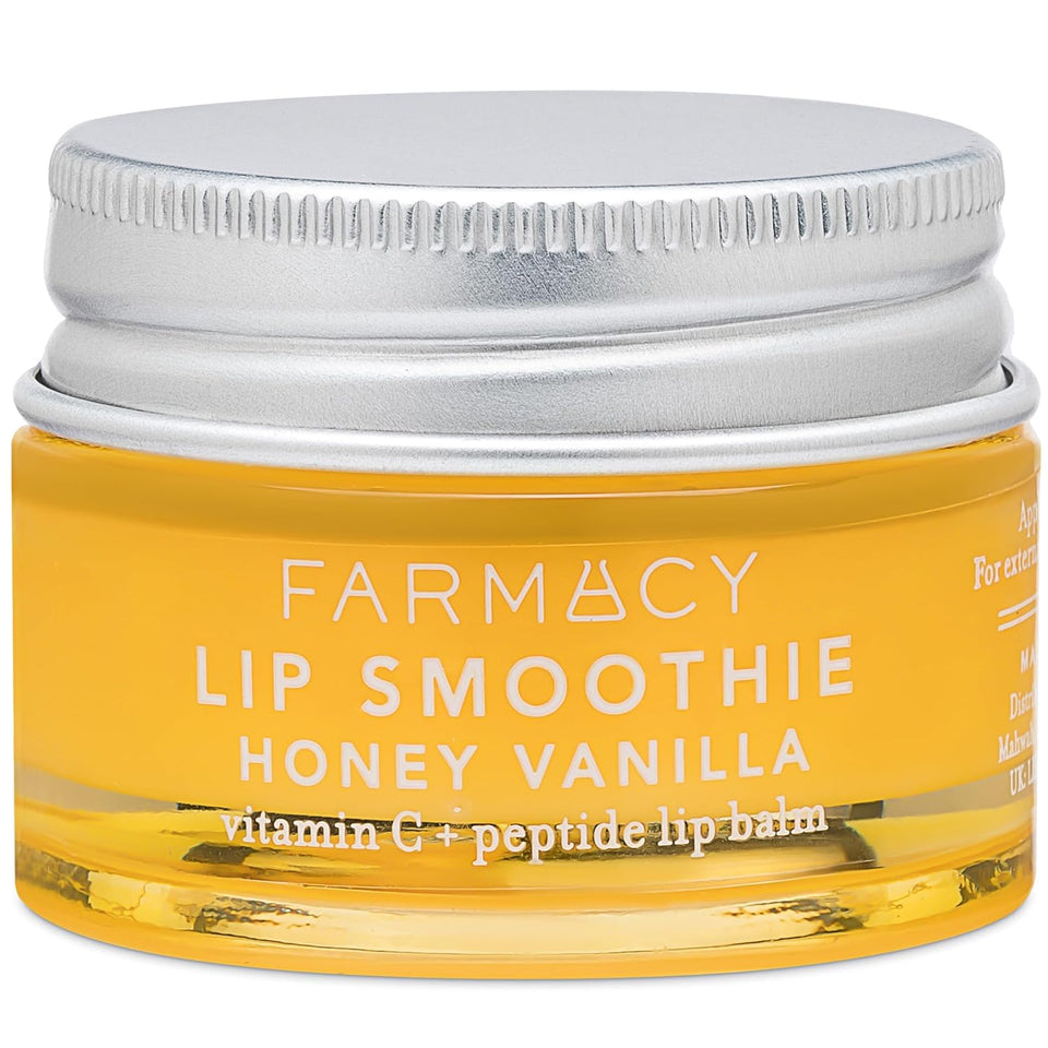 Farmacy front packaging showing honey vanilla label and benefits