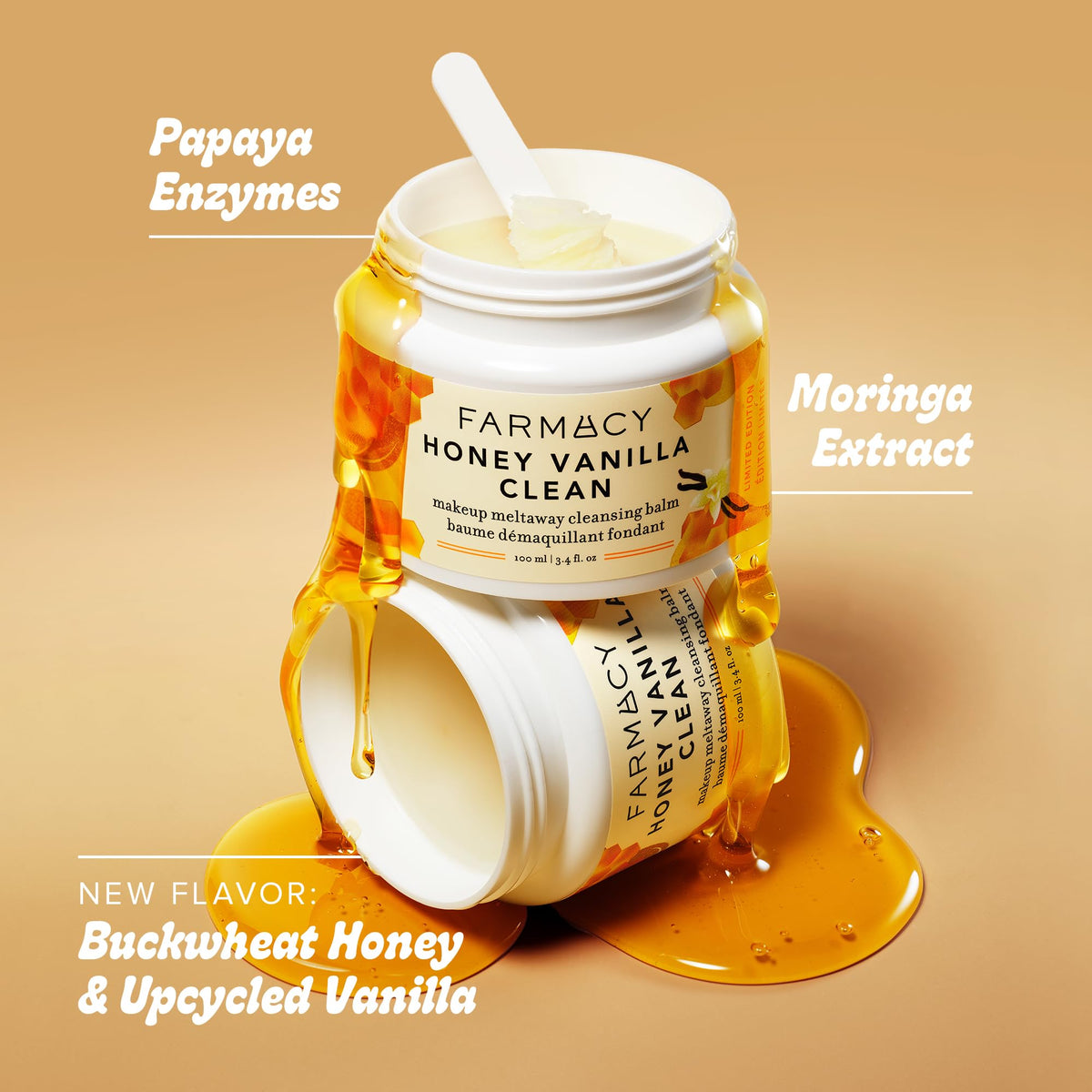 Farmacy open jar label visible for ingredient transparency and trust