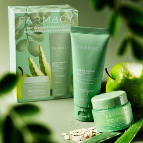 Farmacy routine on bathroom shelf lifestyle scene showing daily use benefit